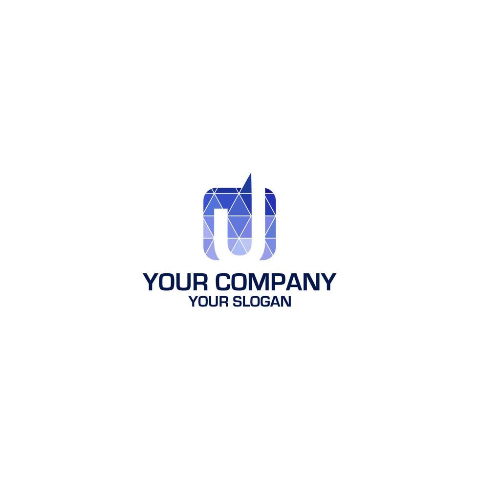U Digital Logo Design Vector