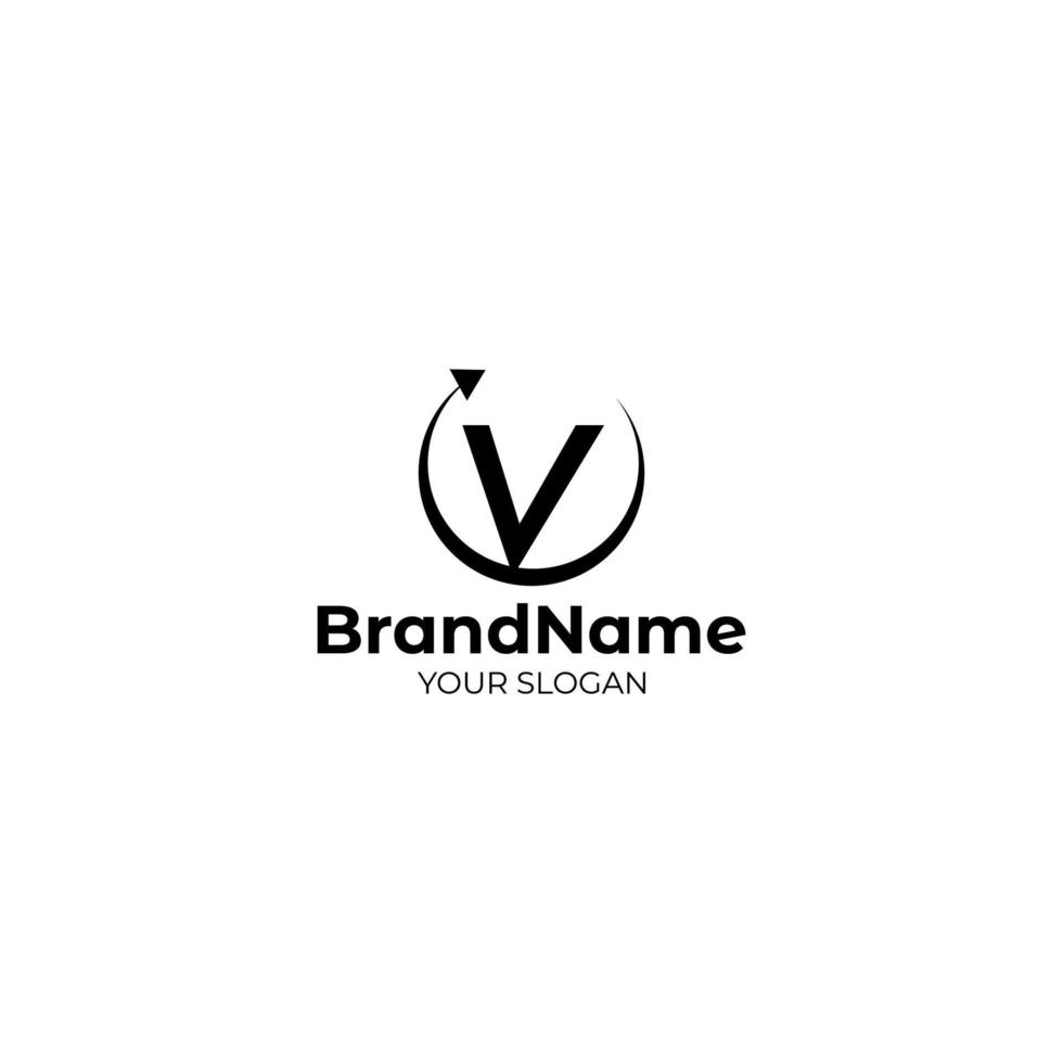 VC Arrow Logo Design Vector