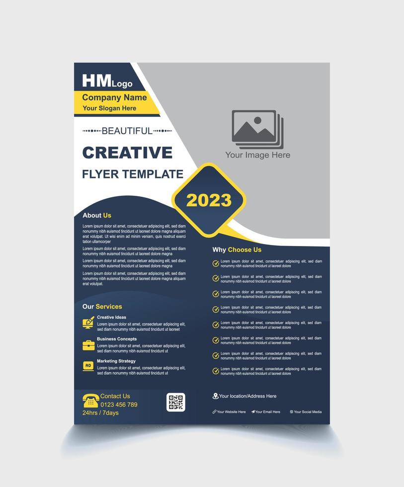 Modern corporate template design in A4. Can be use to flyer, book cover, brochure, annual report, corporate presentation, portfolio, magazine, poster, banner, website. Free vector