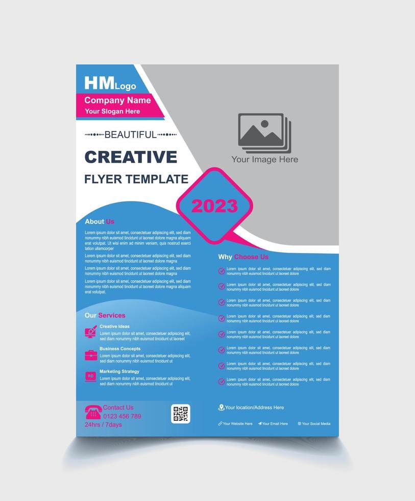 Modern corporate template design in A4. Can be use to flyer, book cover, brochure, annual report, corporate presentation, portfolio, magazine, poster, banner, website. Free vector