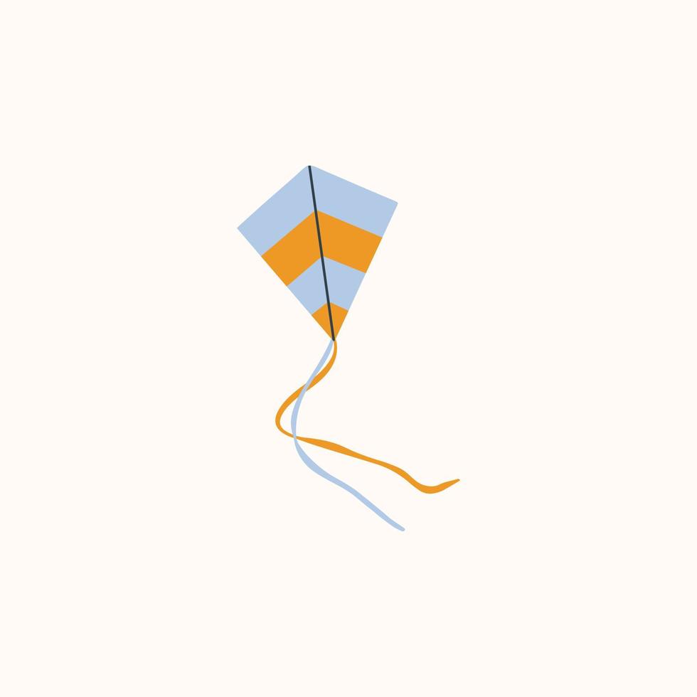 Hand drawn kite icon. Makar Sankranti festival. Simple illustration isolated on white background. vector