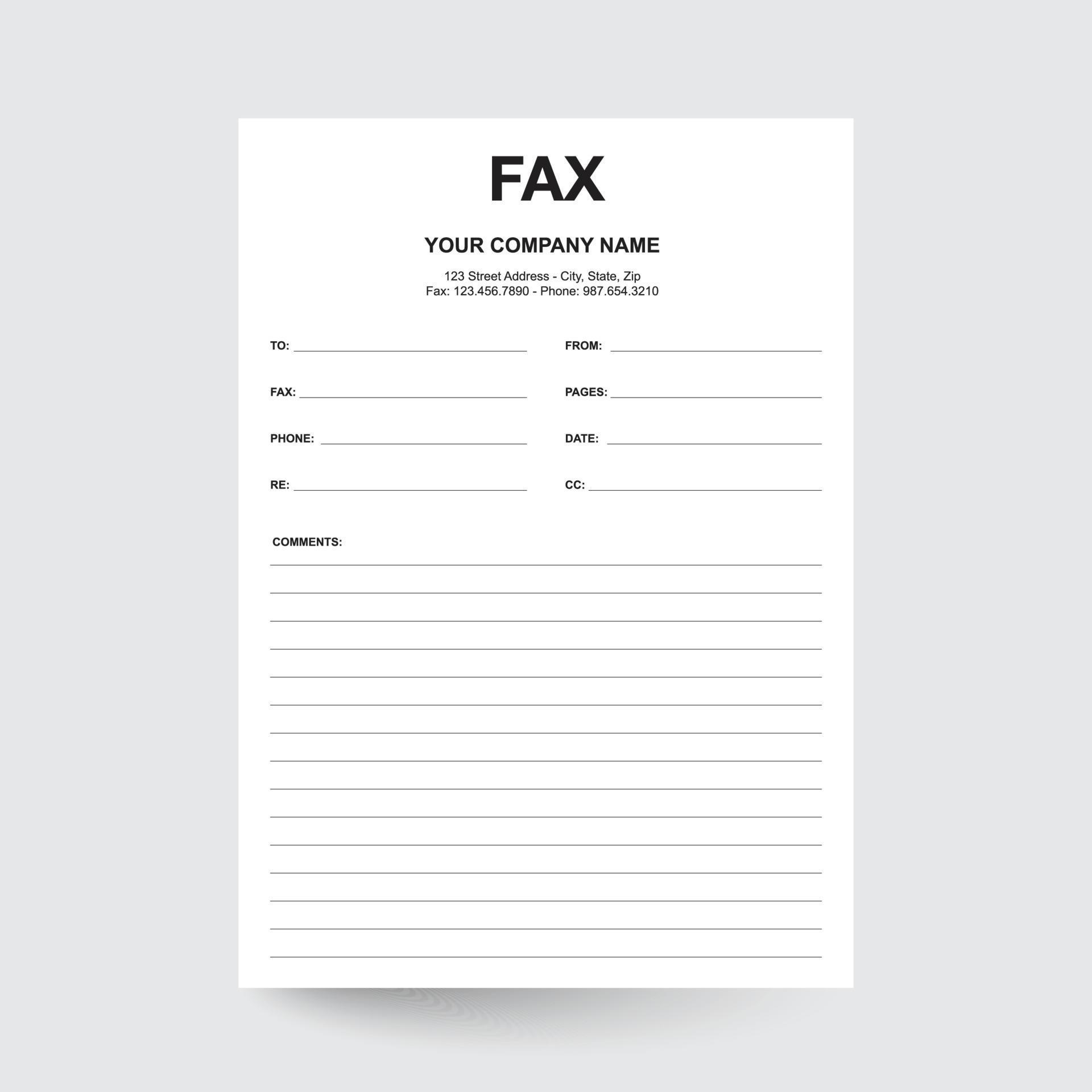 Fax Cover Sheet Template,Editable Word Form,fax transmittal,Small