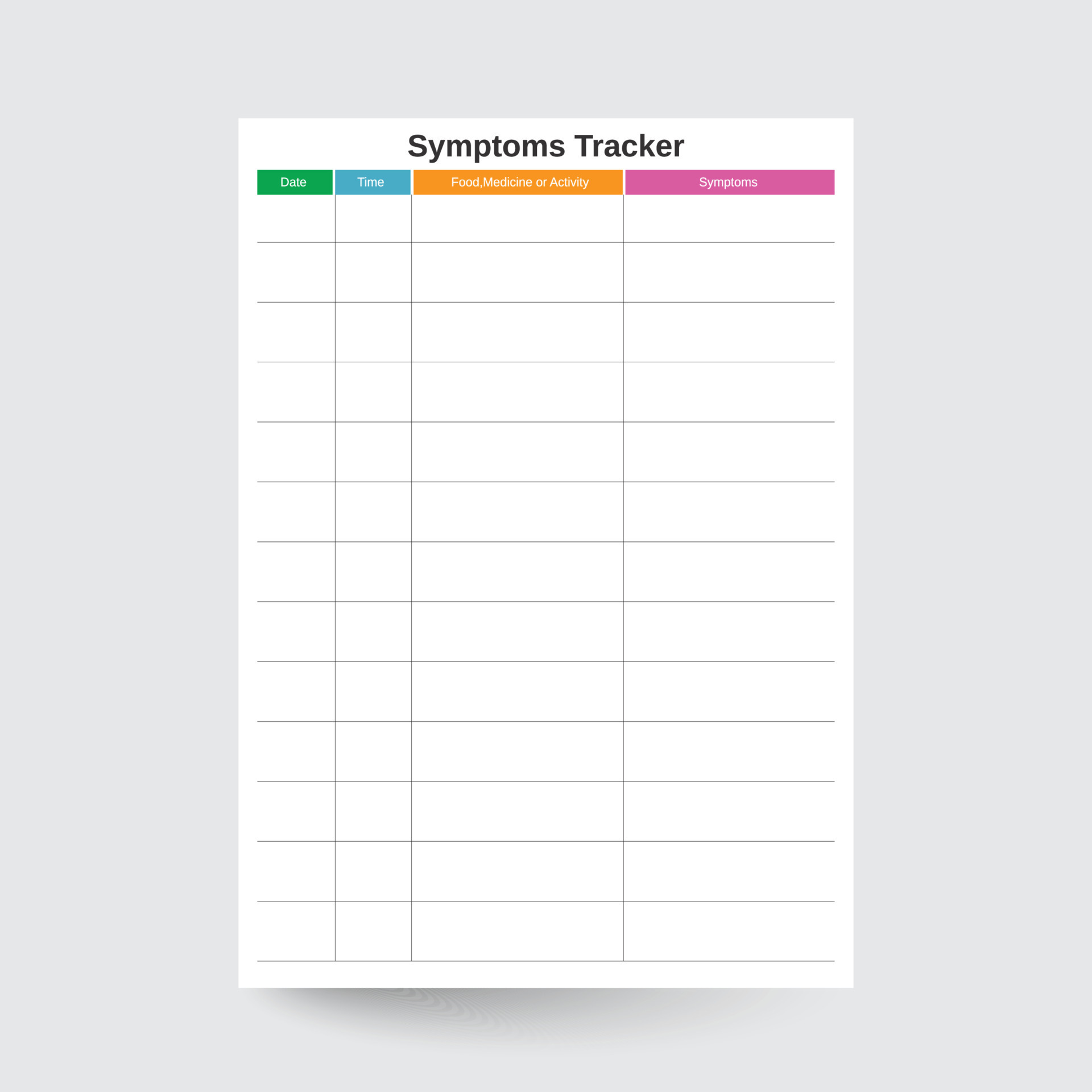 Symptom tracking