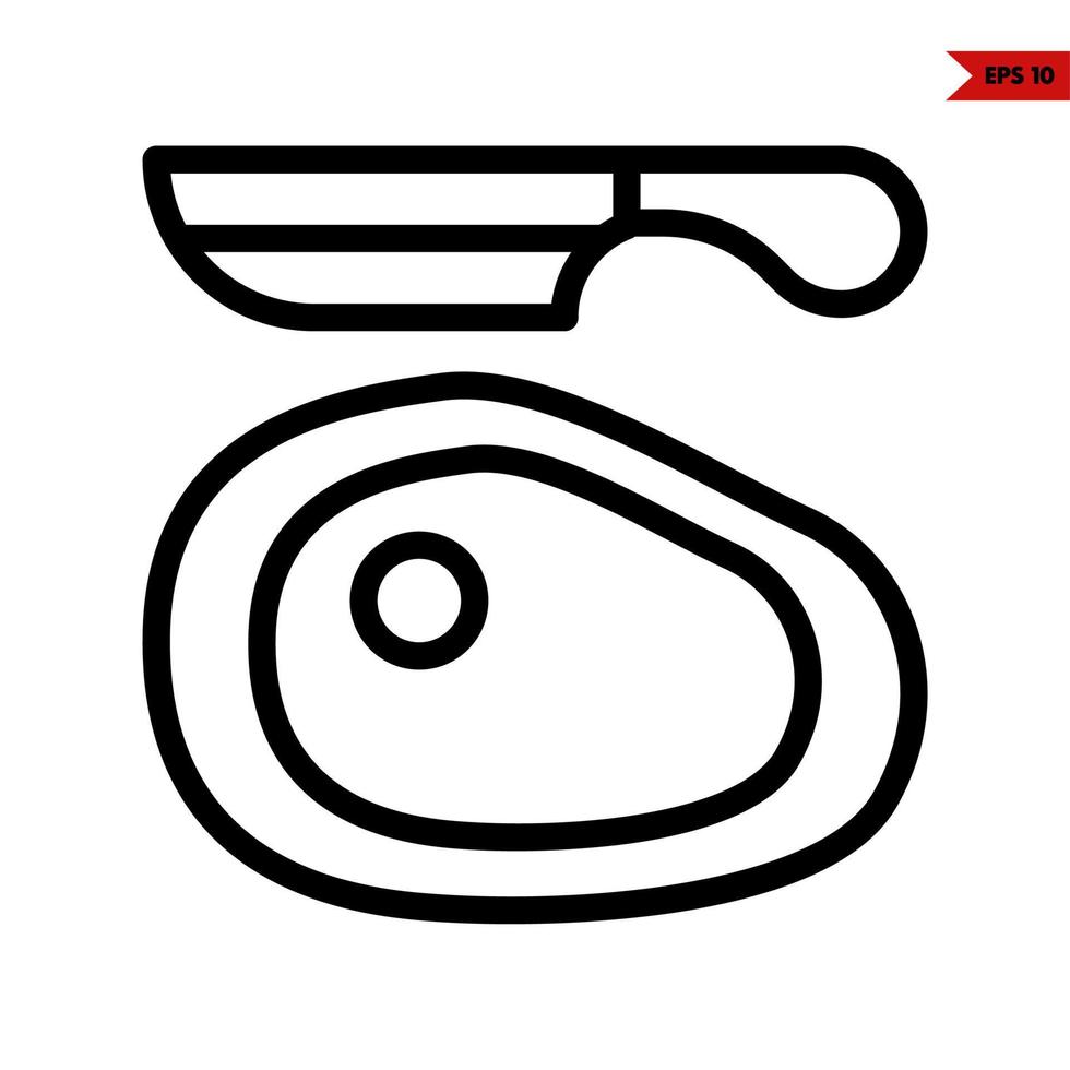 eid mubarak line icon vector