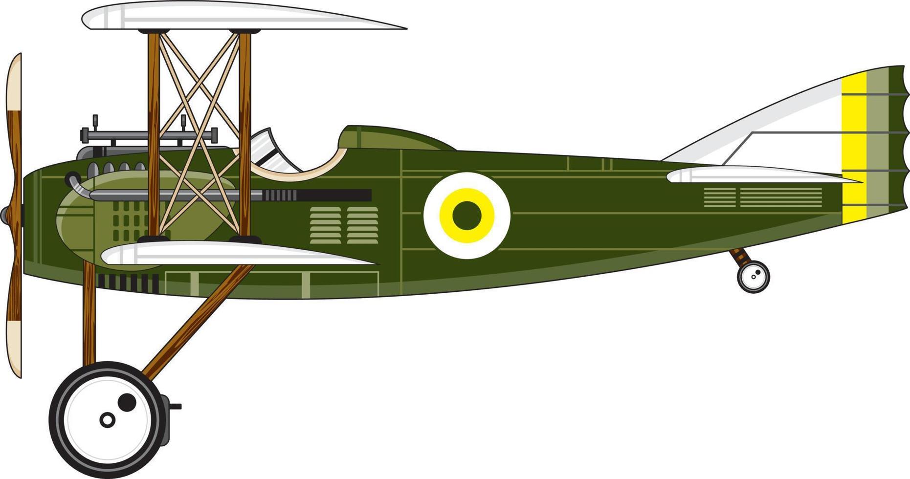 Old Military Biplane vector