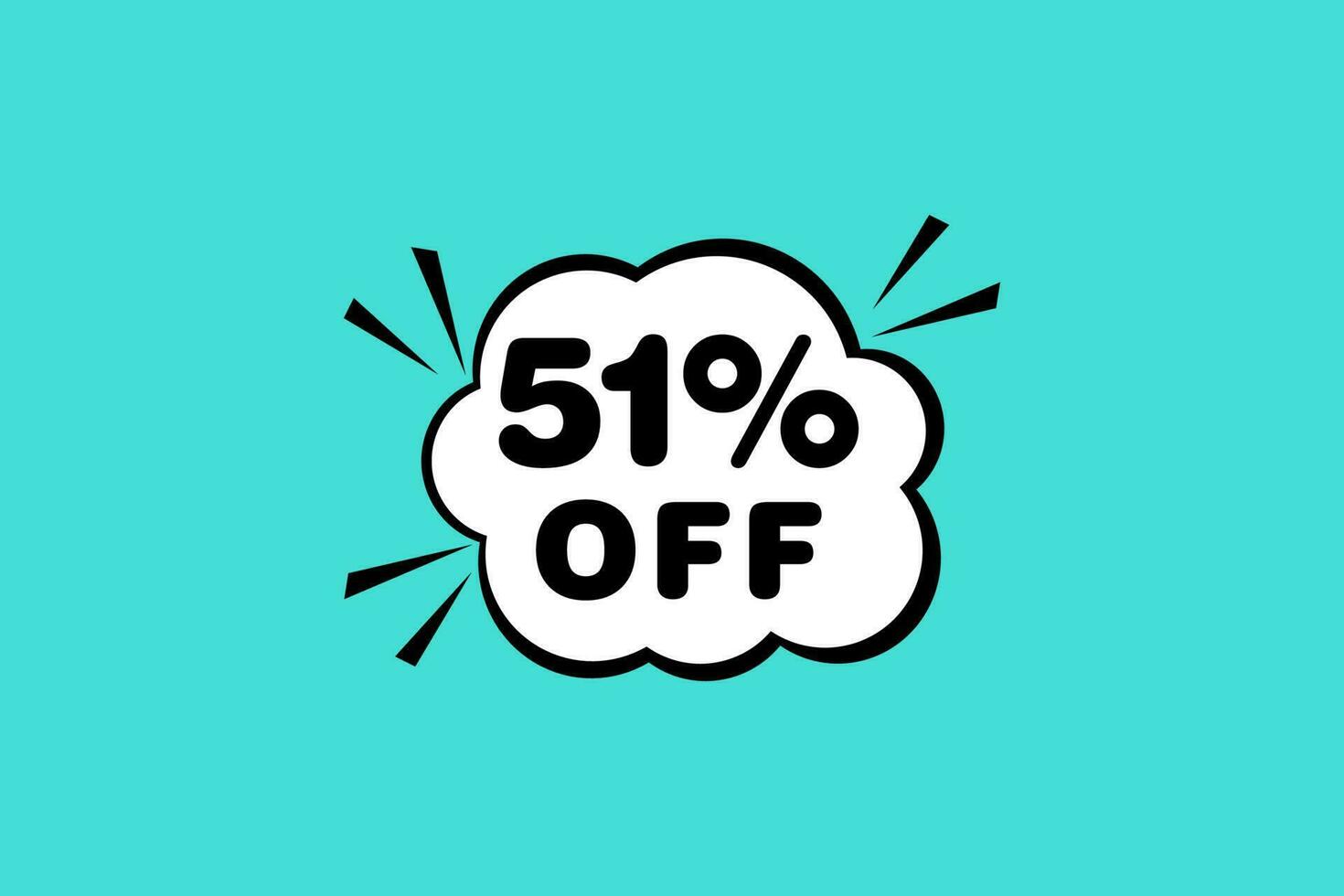 51 percent Sale and discount labels. price off tag icon flat design. vector