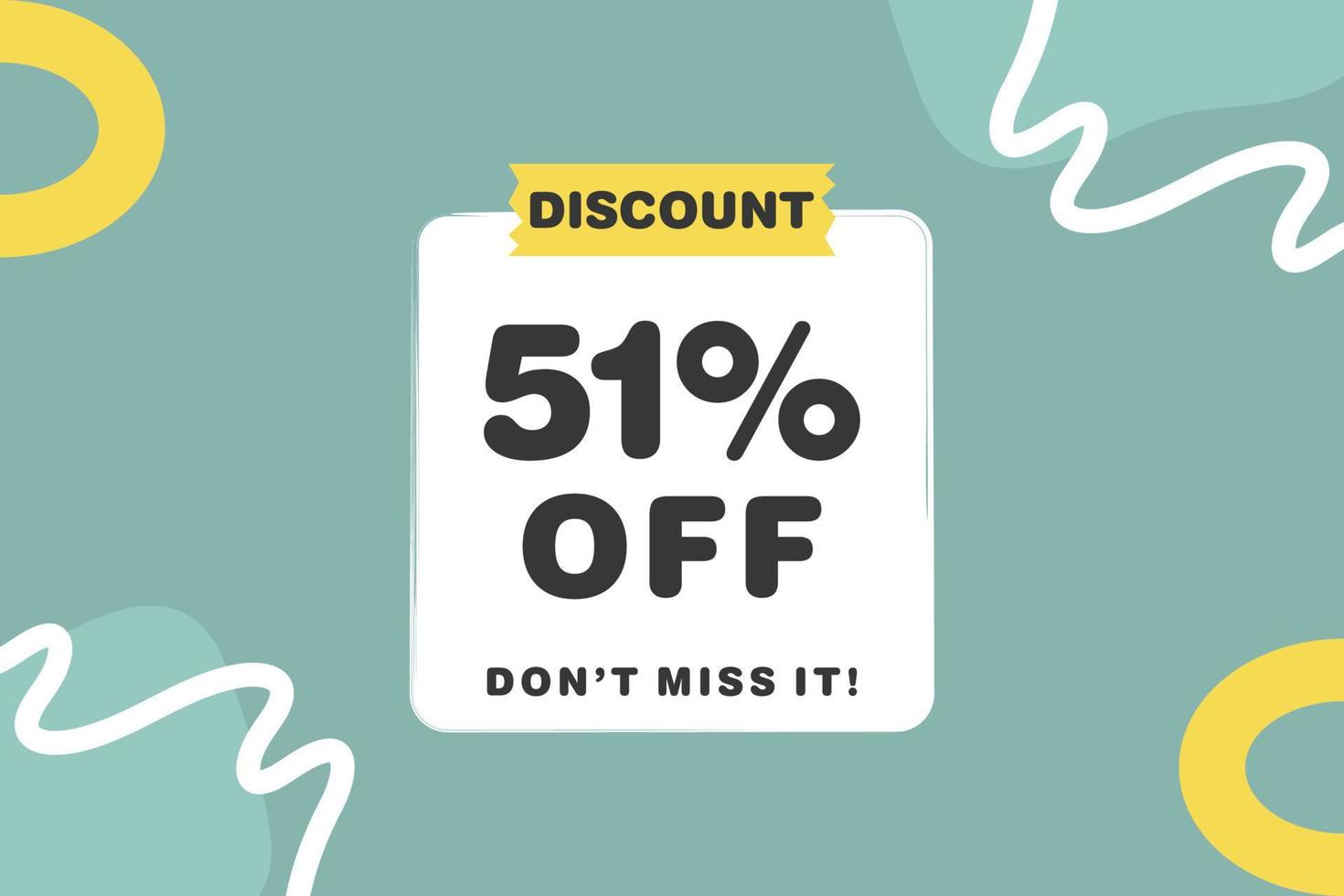 51 percent Sale and discount labels. price off tag icon flat design. vector