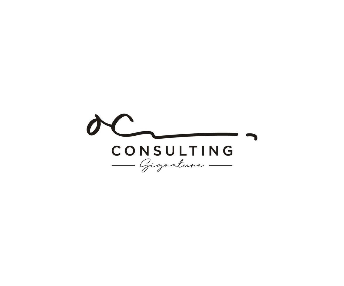 Initial OC signature logo collection template vector. Hand drawn Calligraphy lettering Vector illustration.