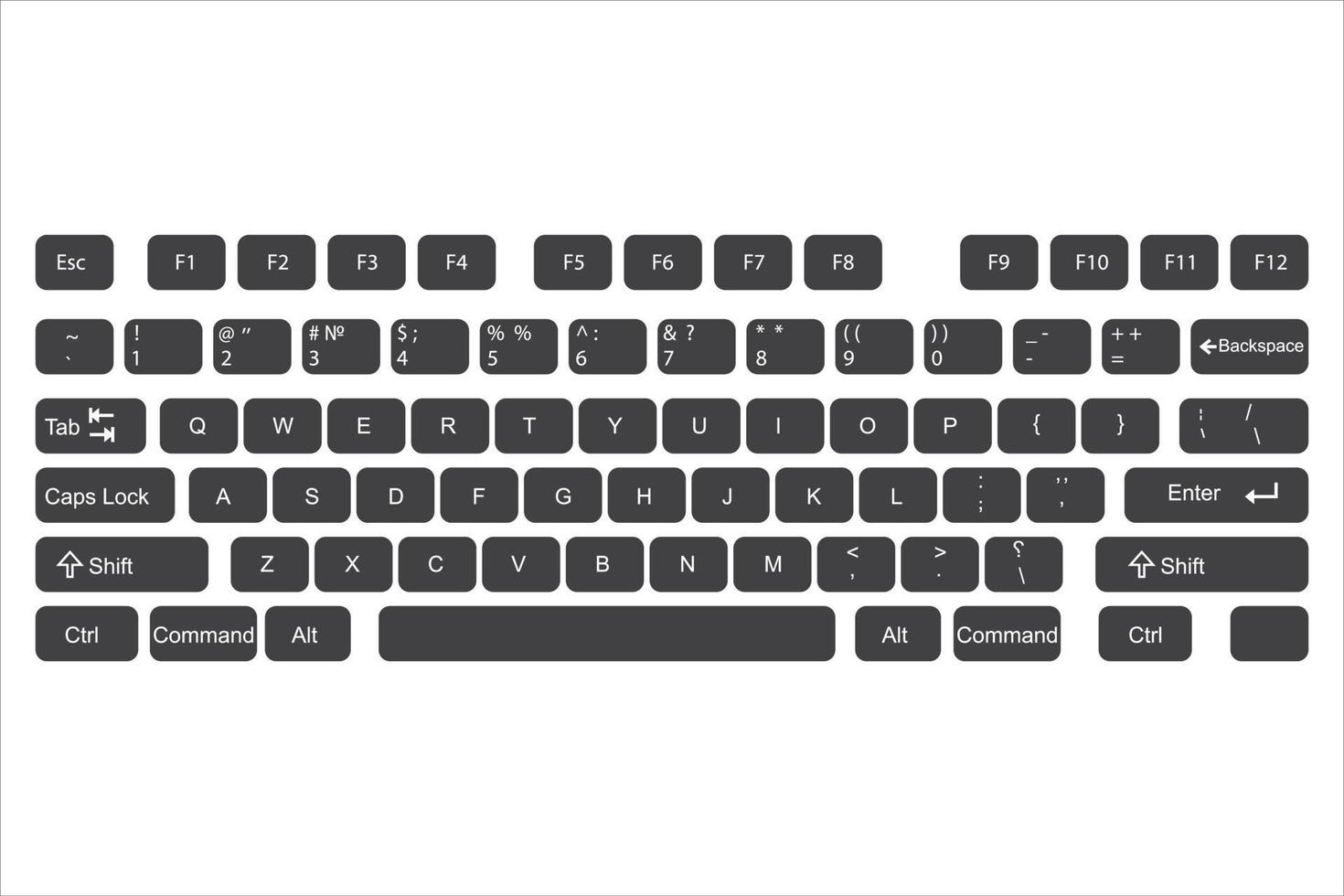 keyboard icon vector illustration symbol