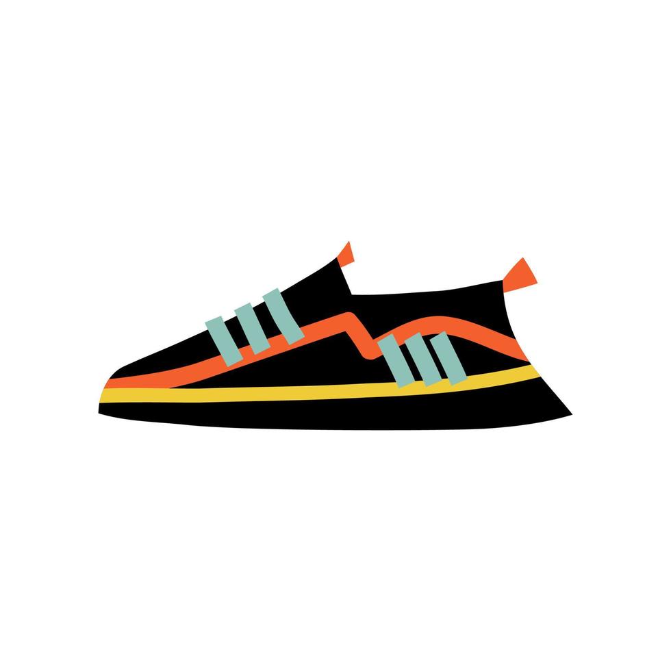 sneakers in a flat style. vector geometric illustration.