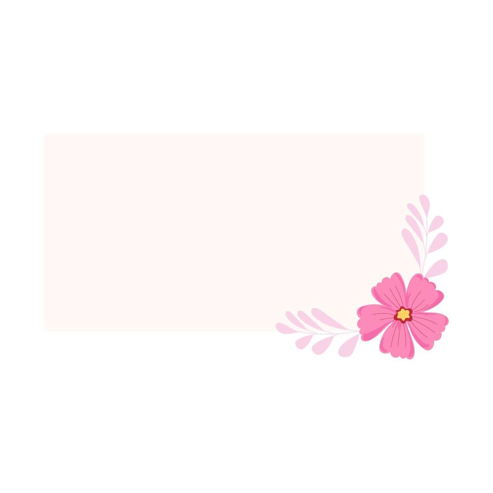 Flower label 01 vector