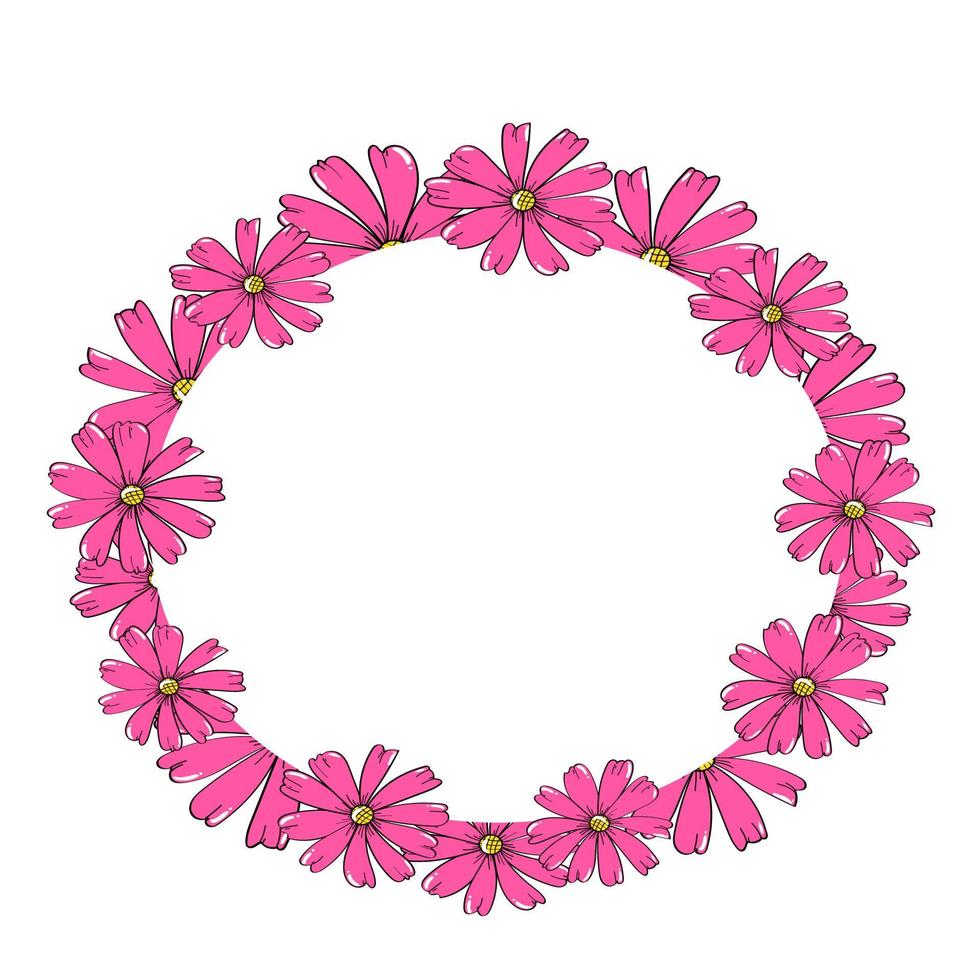 Flower label 03 vector