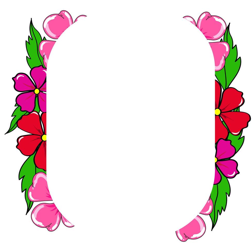 Flower label 03 vector
