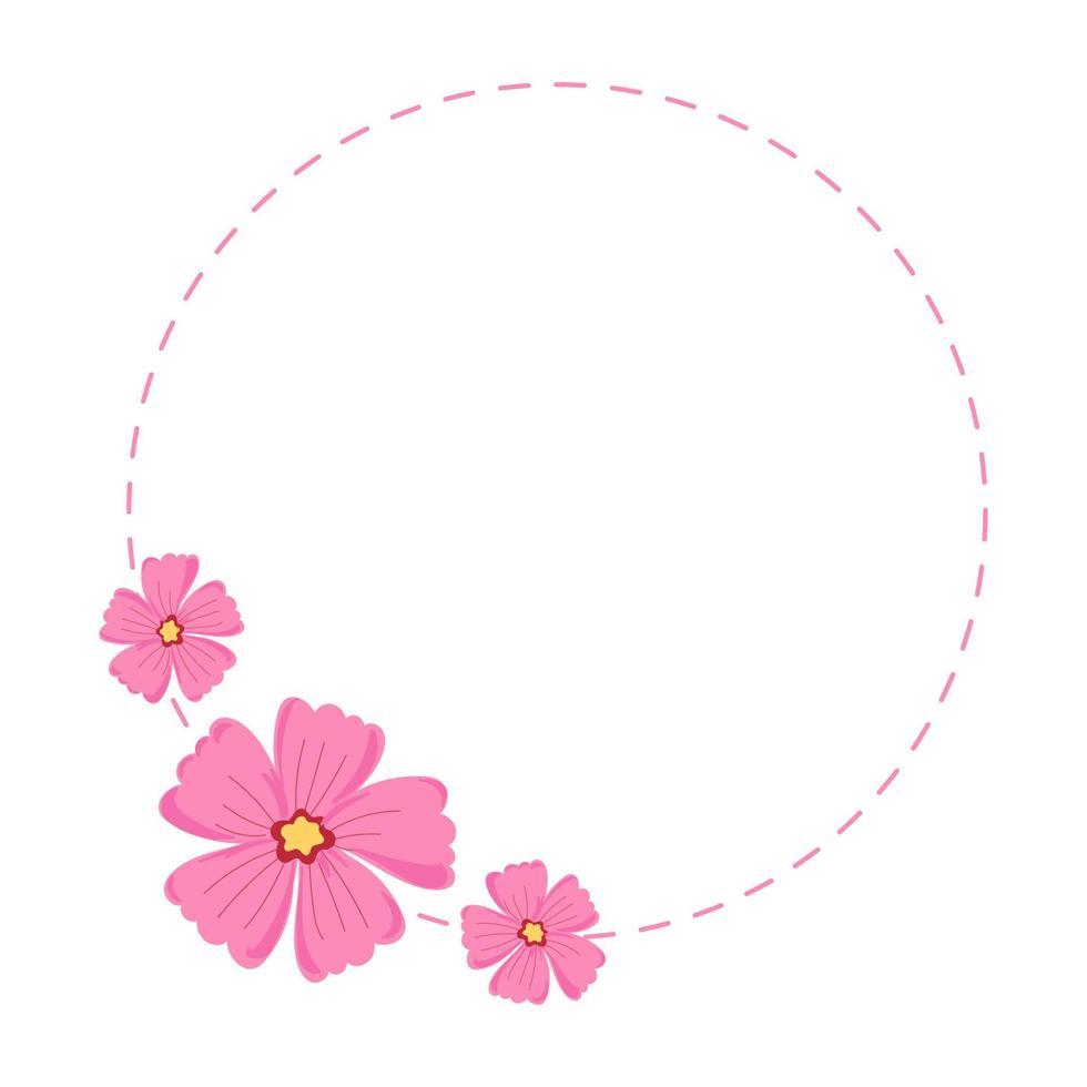frame with flowers vector