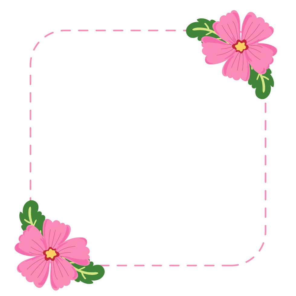 marco con flores vector