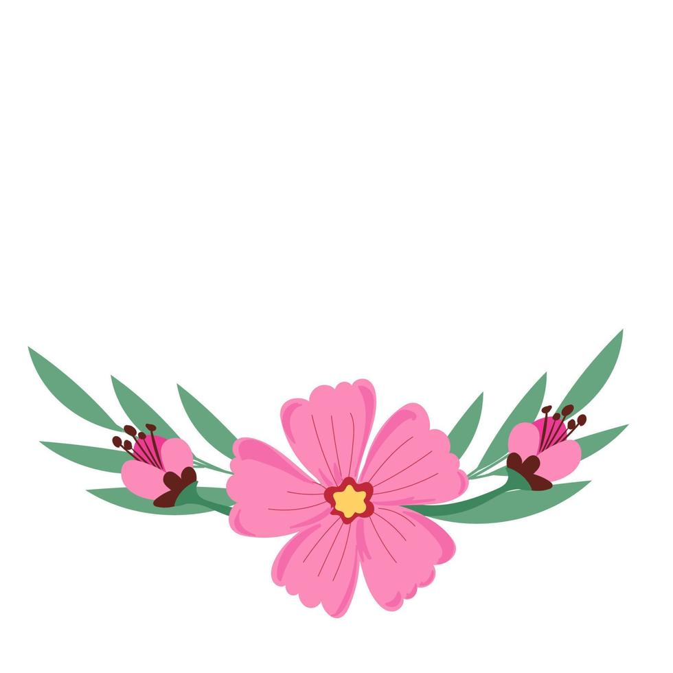 frame with flowers vector