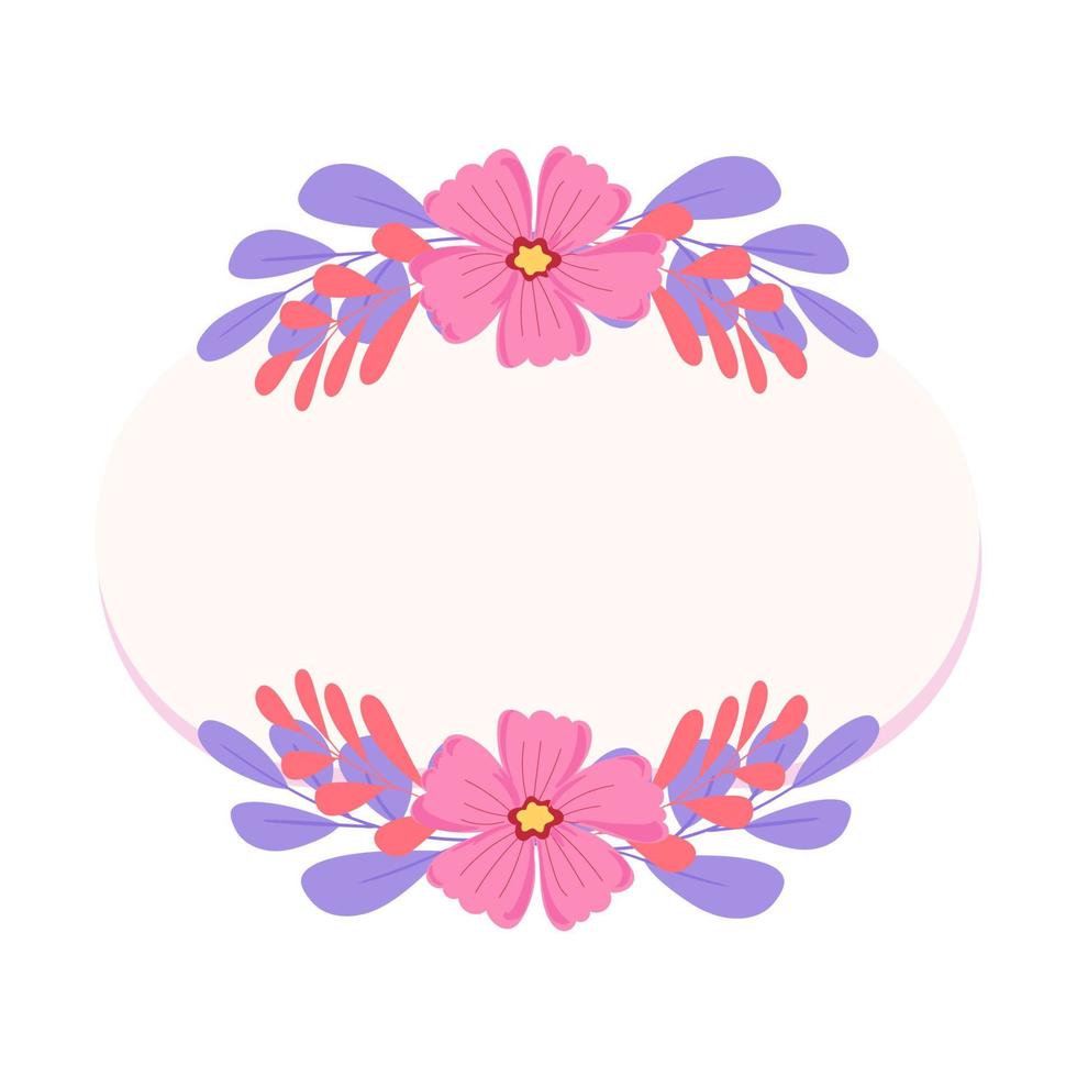 frame with flowers vector