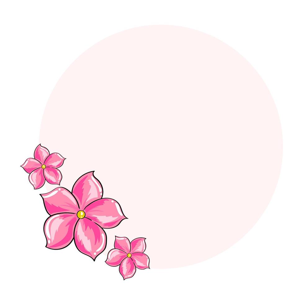 frame with flowers vector