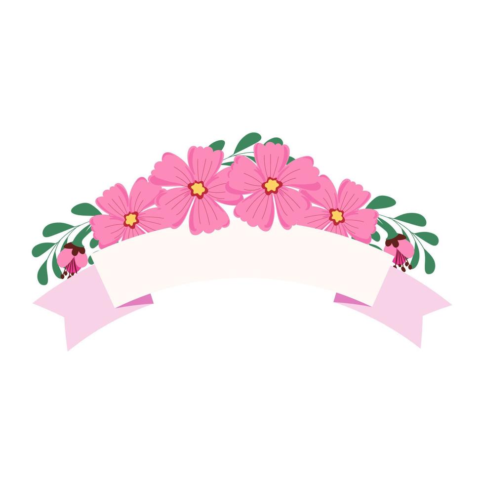 frame with flowers vector