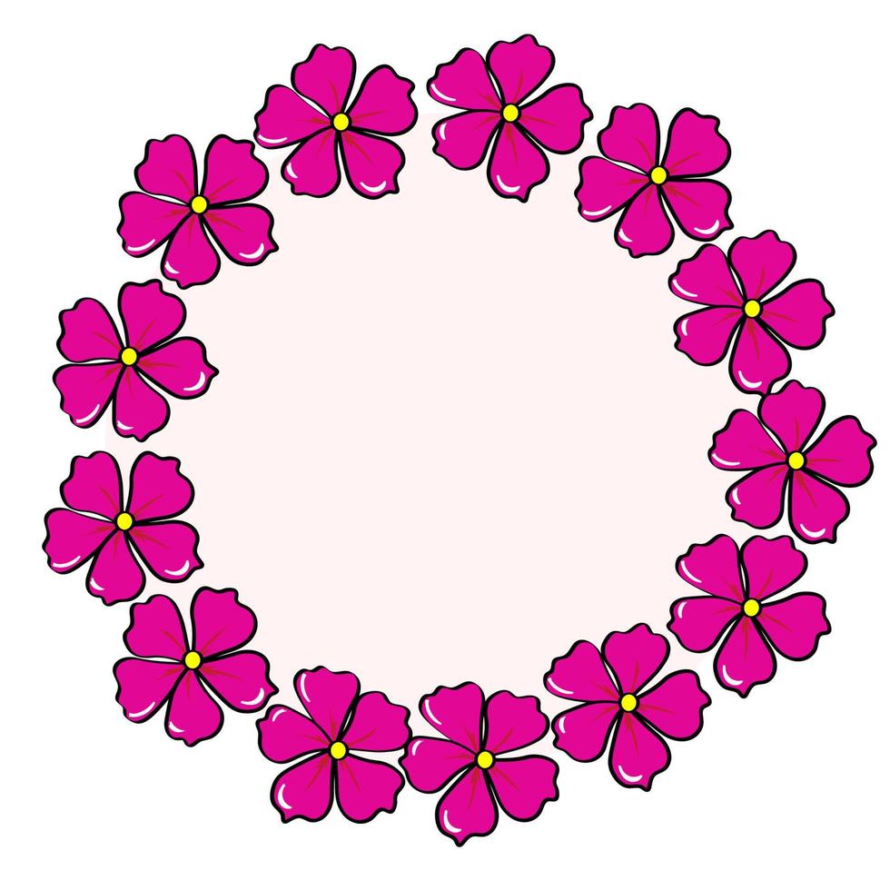 frame with flowers vector
