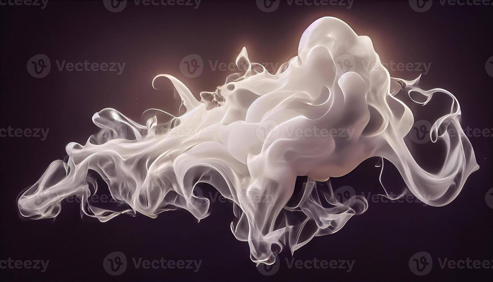 illustration of White curve fog, smoke, clouds, fire and dark background with spotlight. Abstract illustration art. Pattern texture, use for ad, poster and template, business.Digital art photo