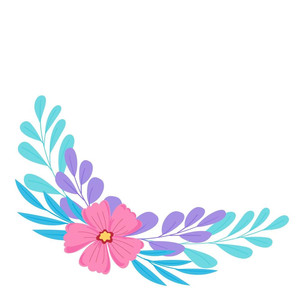 Flower label 01 vector