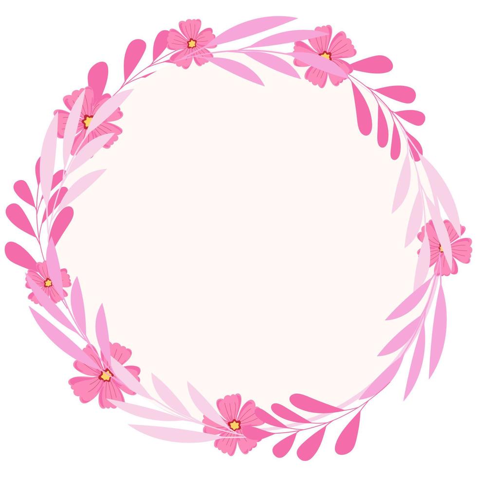 frame with flowers vector