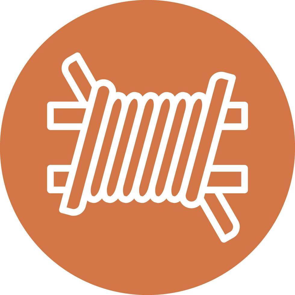Barbed Wire Vector Icon Design