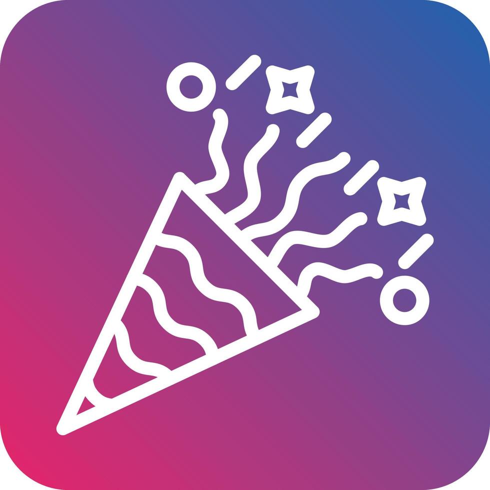 Party Popper Vector Icon Design