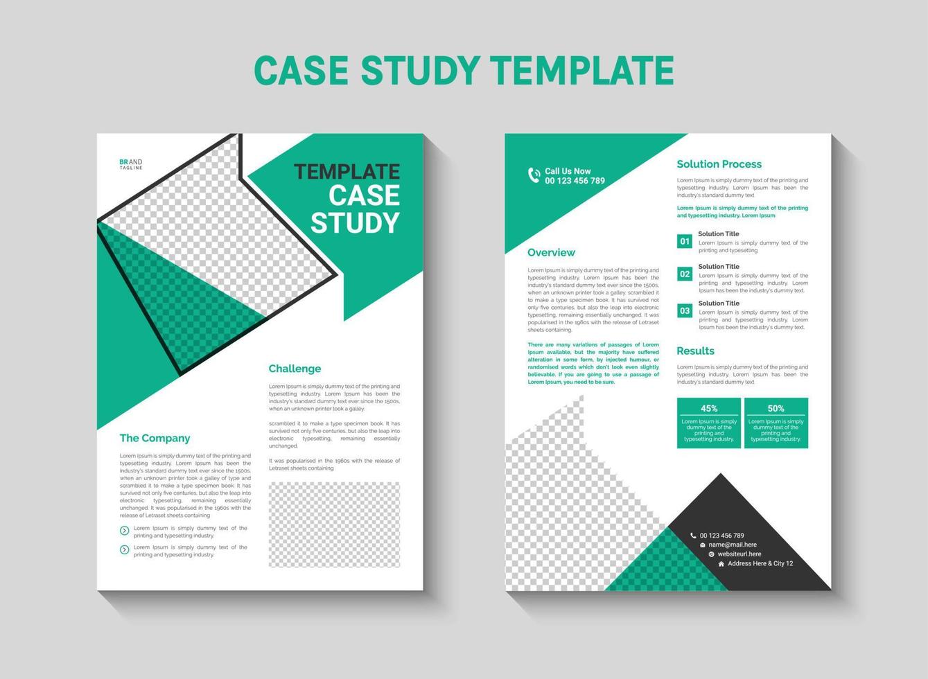 A case study template for a student's study vector