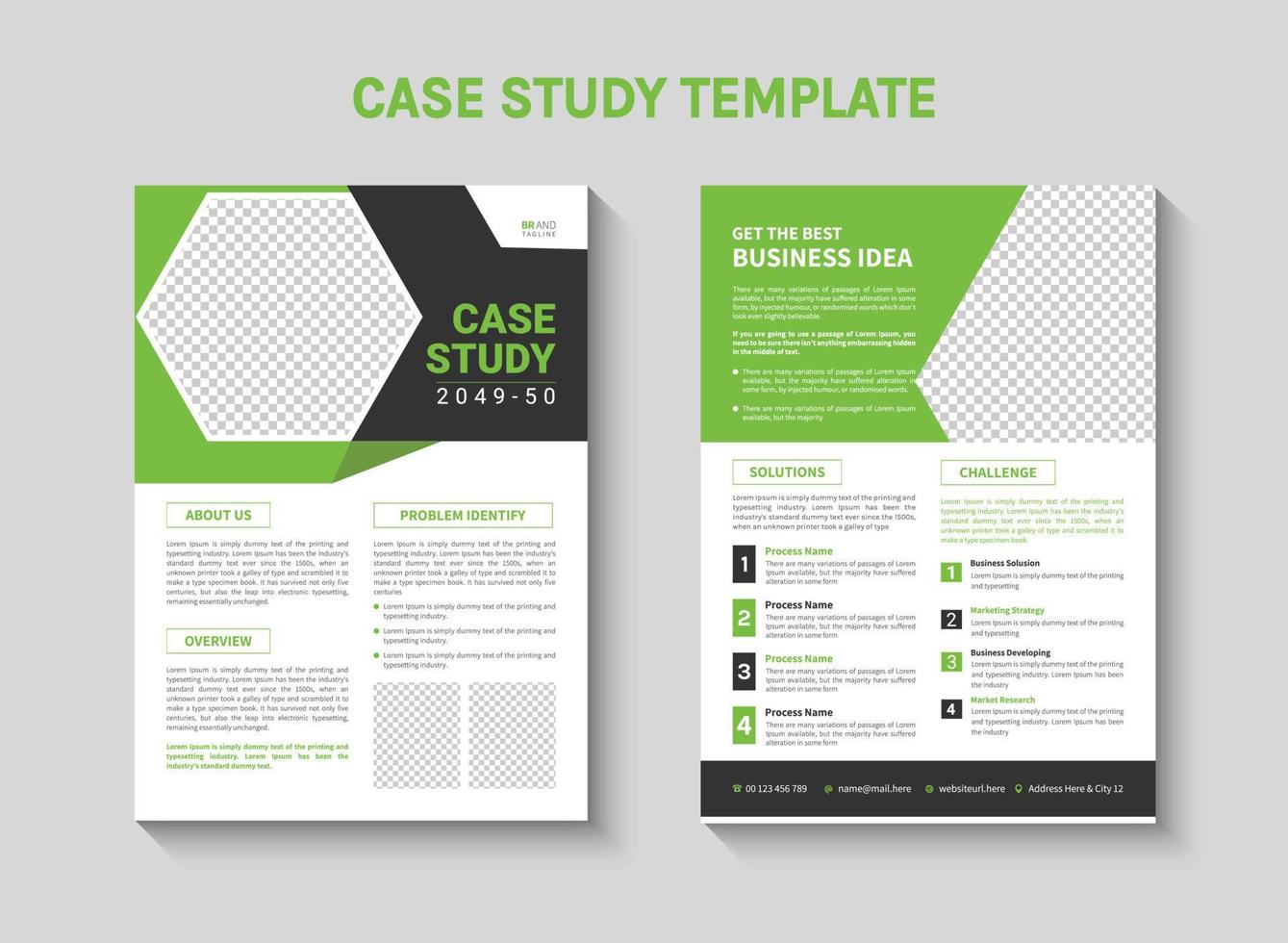 A business brochure for a case study template vector