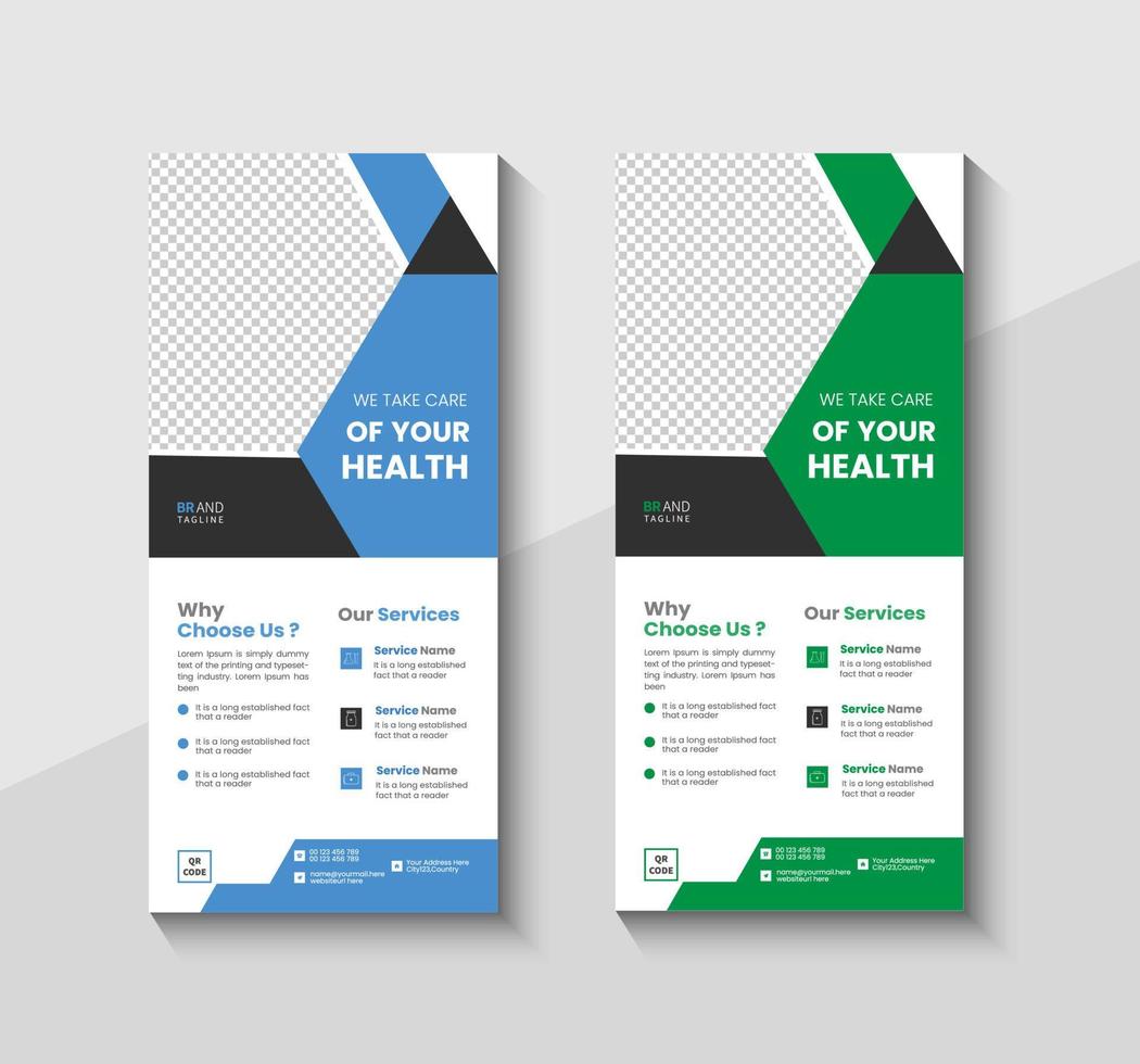 Medical rack card vector