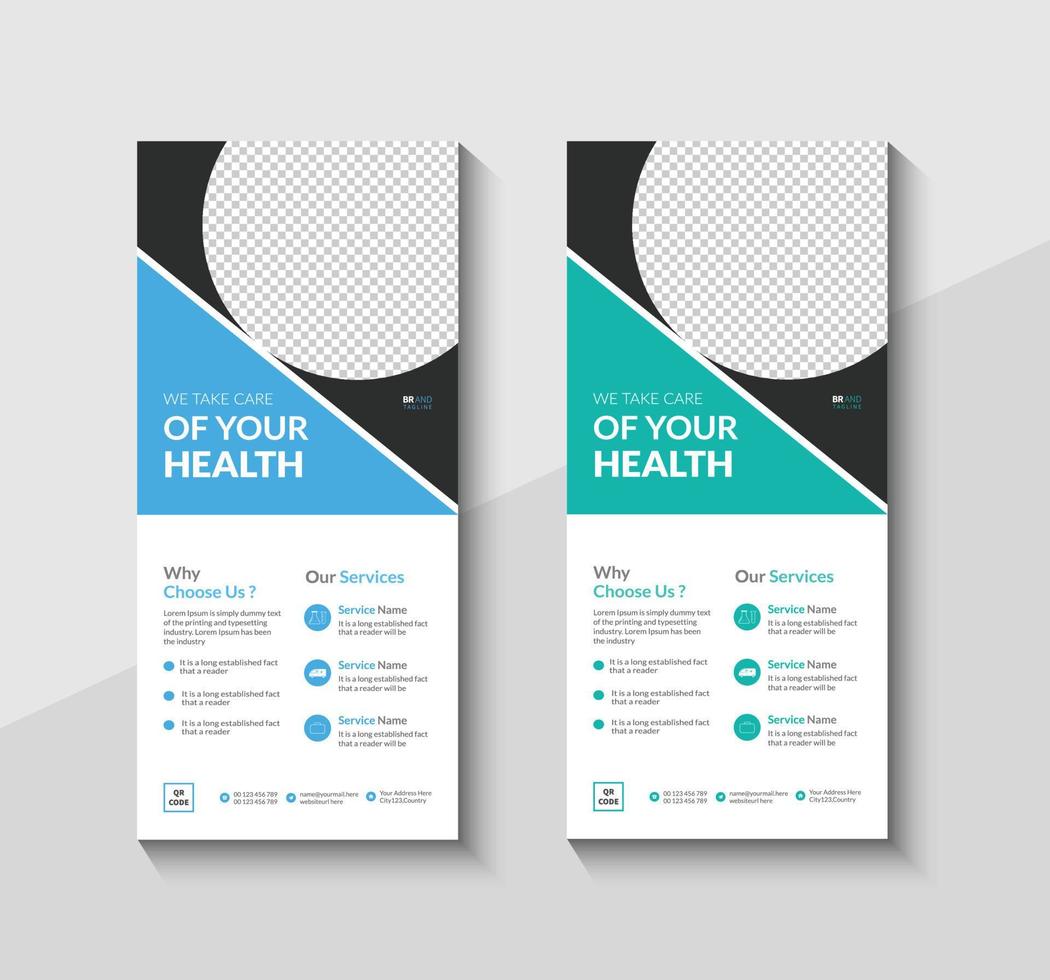 Medical rack card vector