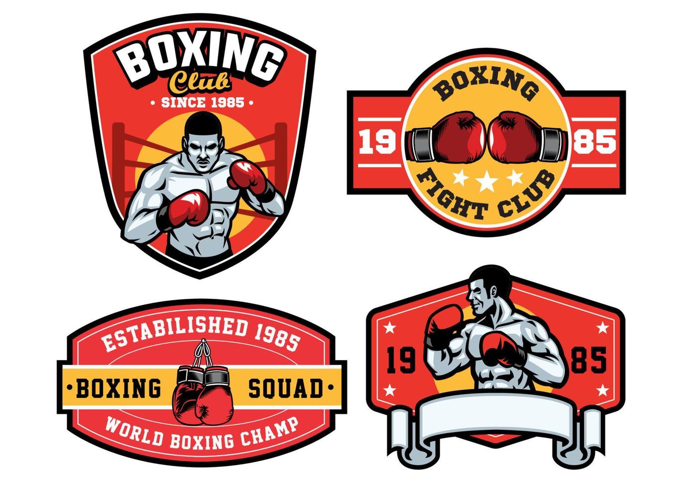 diseño Insignia boxeo vector