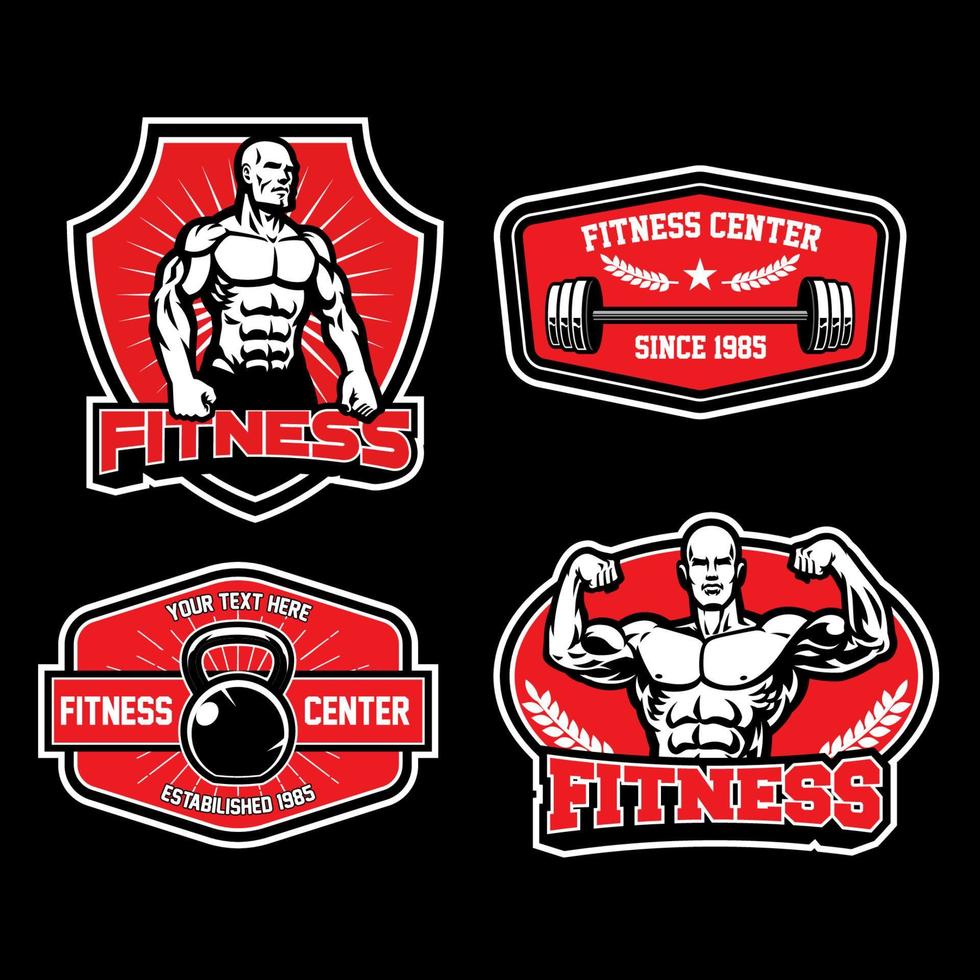 badge design for gym fitness vector