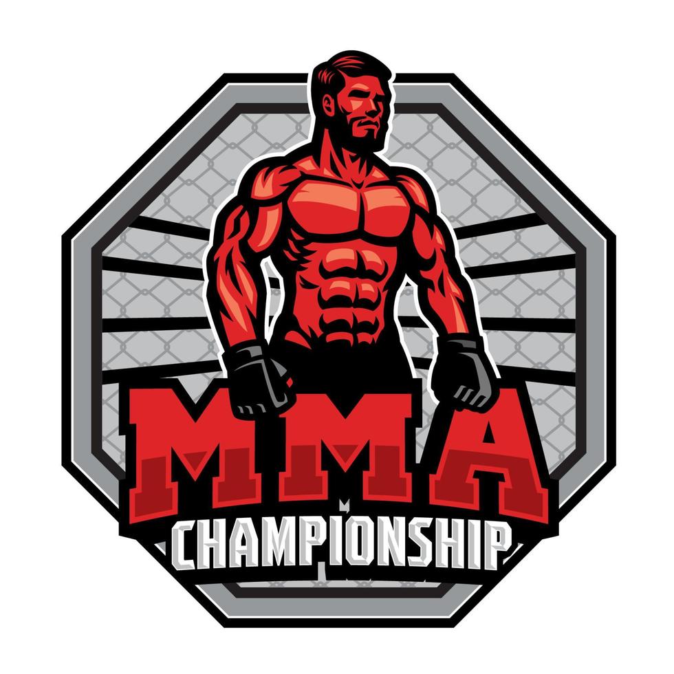 mma campeonato Insignia vector