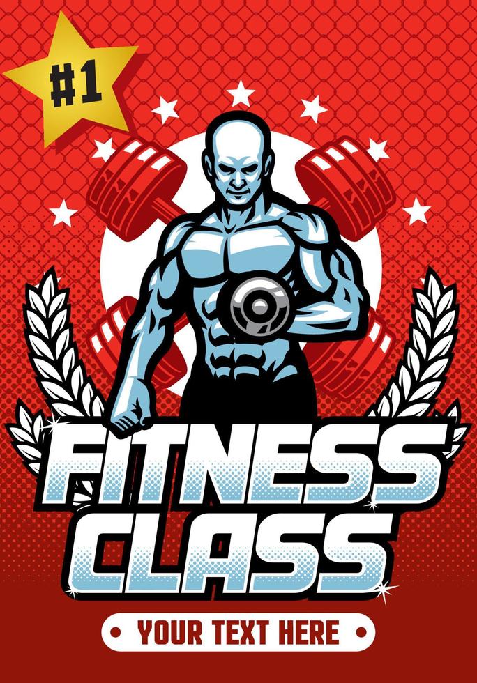 fitness class poster vector