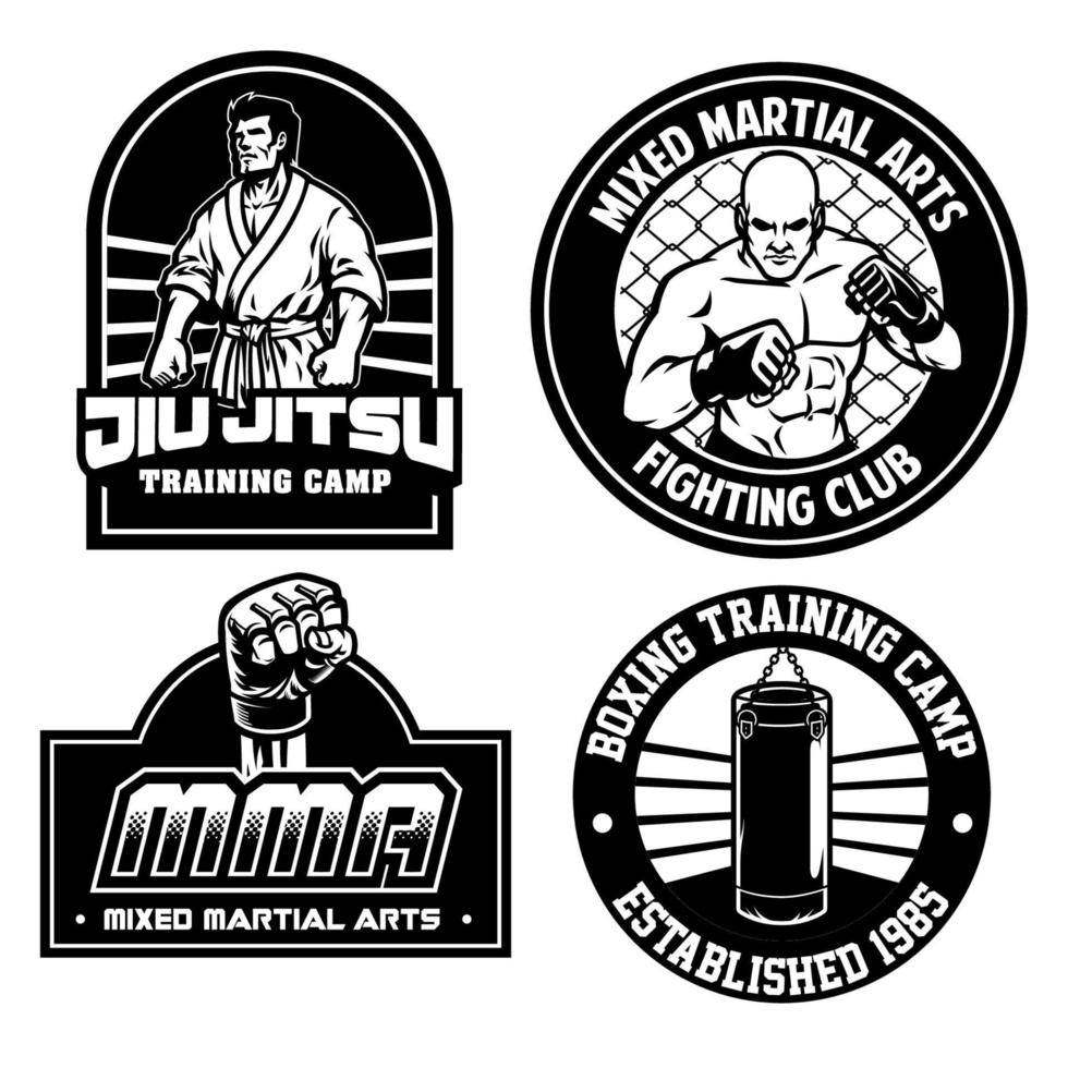 mma training camp badge design vector