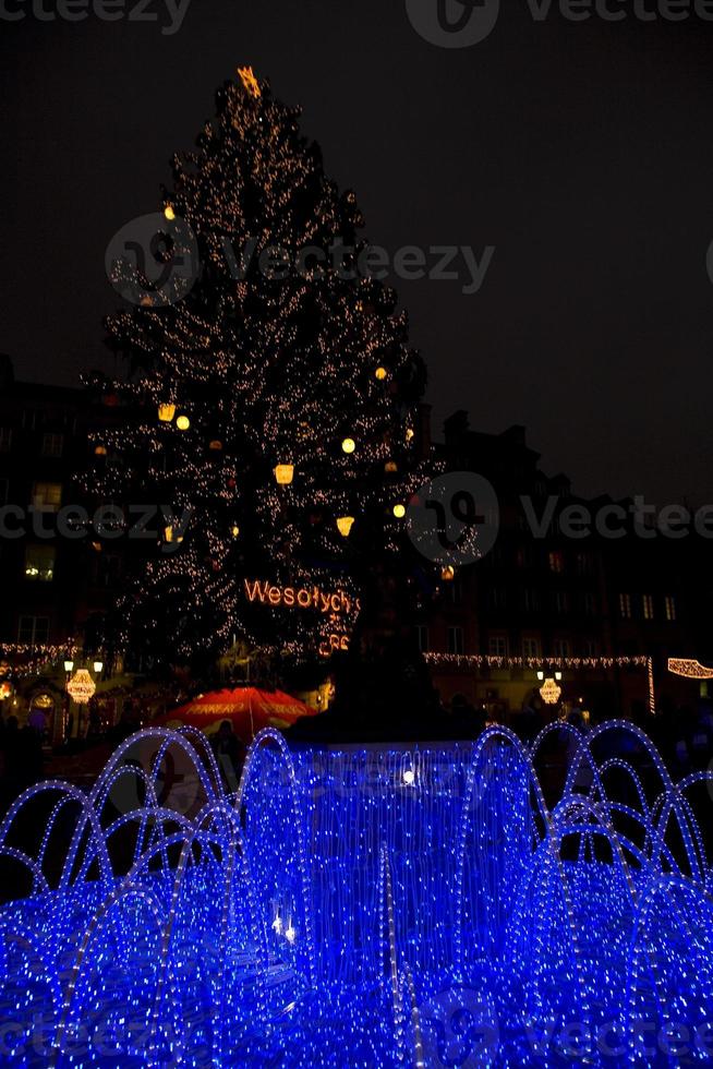 warsaw by night photo