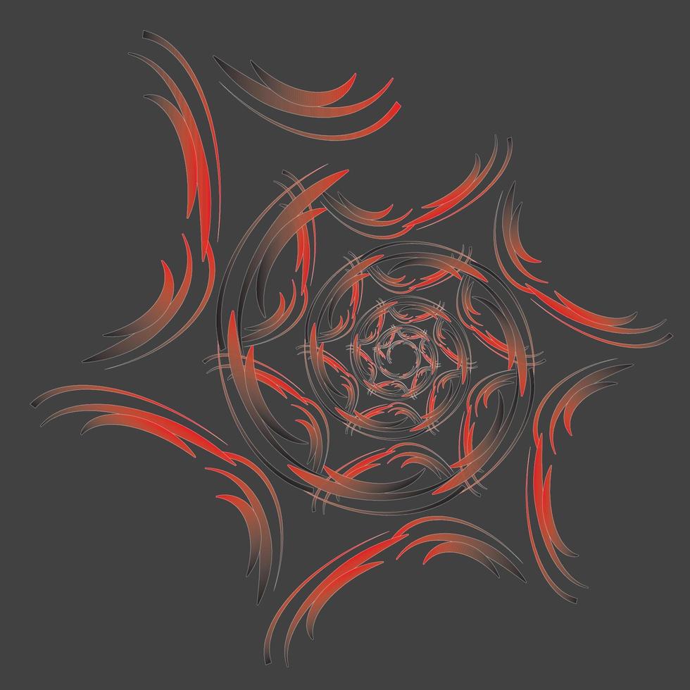 Beatiful Abstract Hexagram Pattern With Red Line Color vector