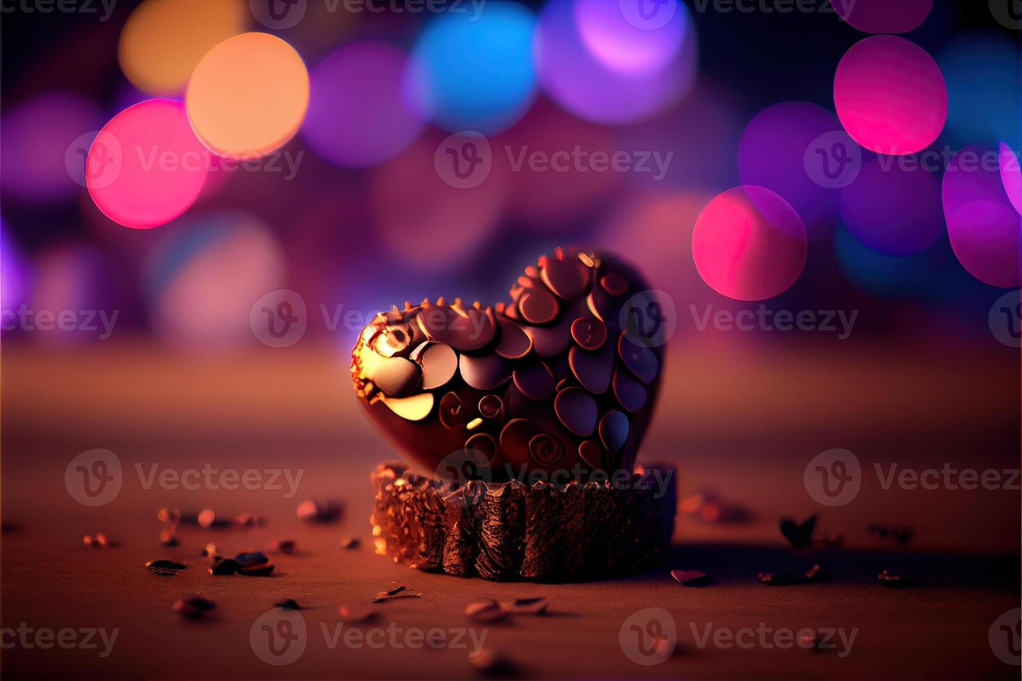 illustration of Valentine chocolate, love, romantic, blur colorful