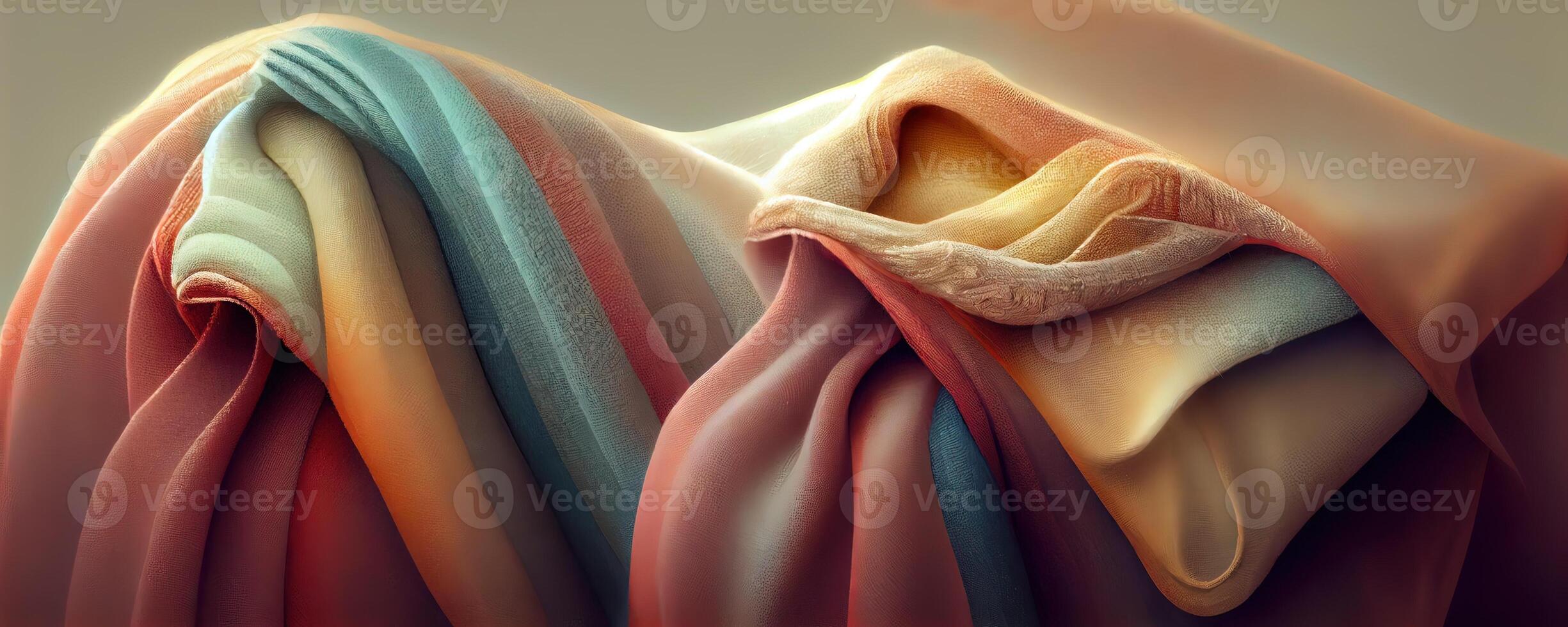 illustration of soft colorful fabric texture and background photo