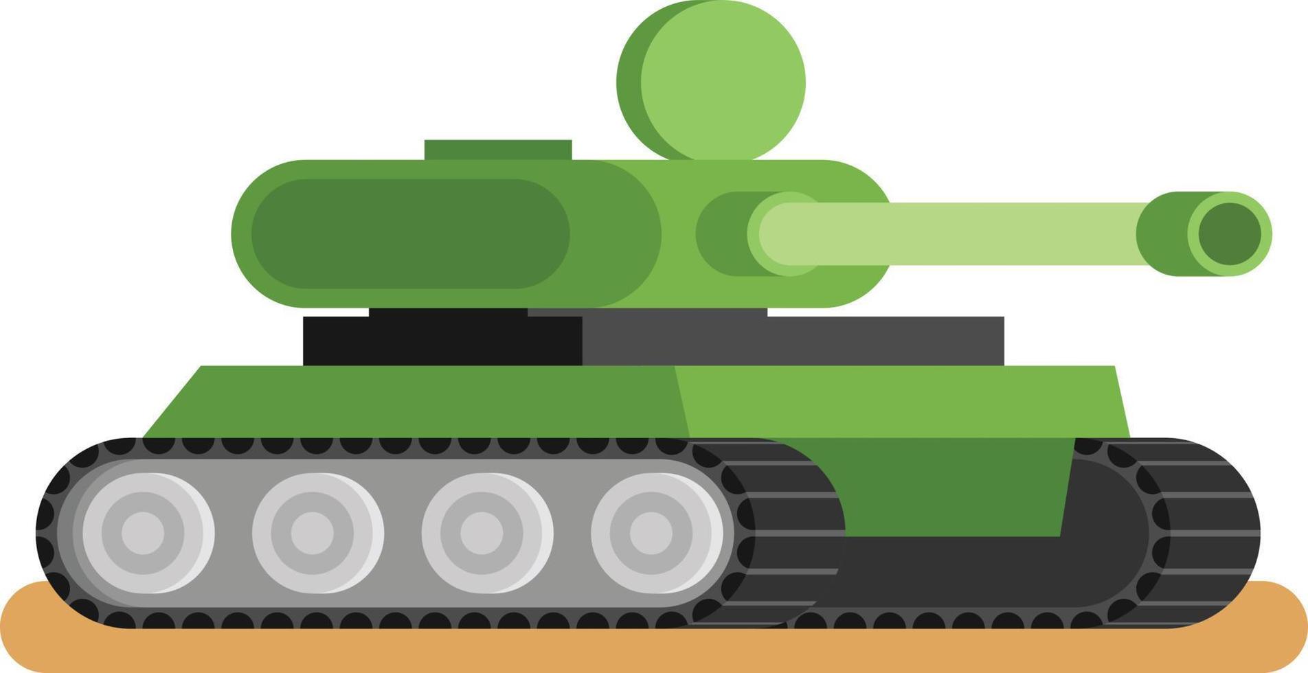 Vector Image Of An Army Tank, Cartoon Style