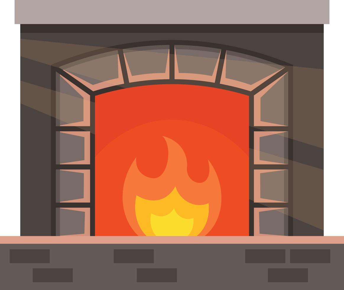 Vector Image Of A Fireplace