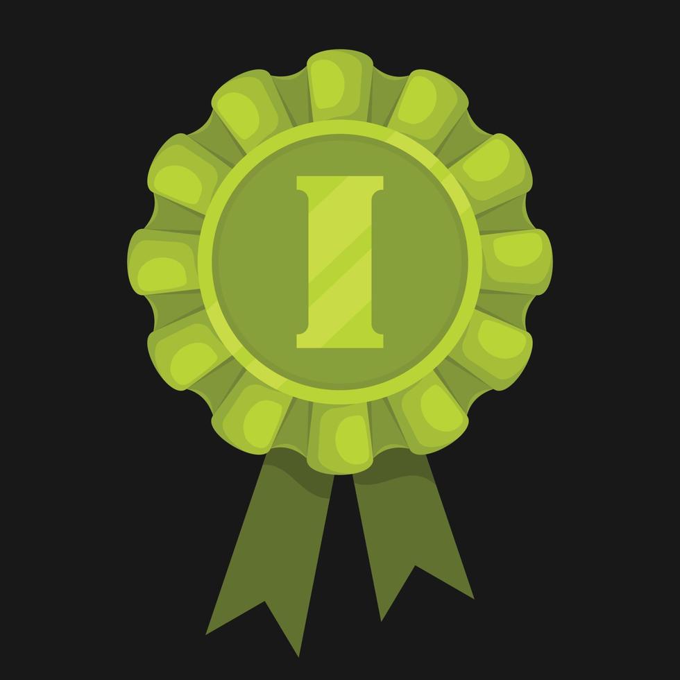 Vector Image Of Green Award Badge