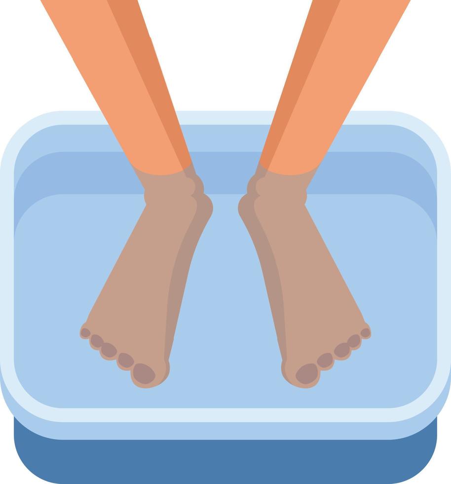 Vector Image Of Human Feet In The Water