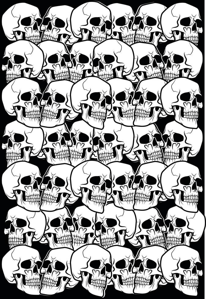 Vector Graphics Of Skull Pattern