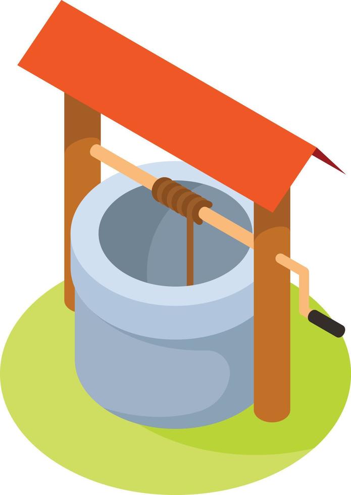 3D Isometric Vector Image Of A Well