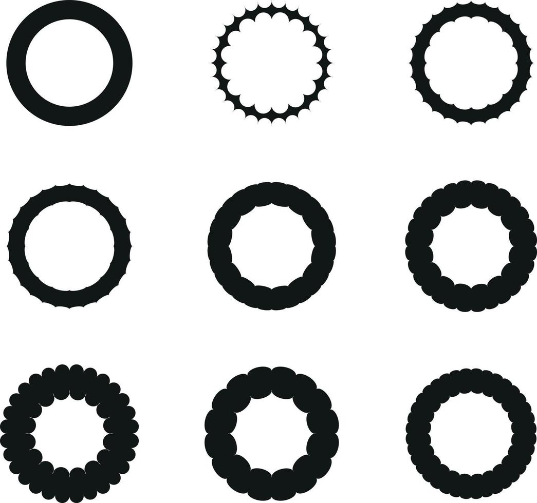Vector Image Of Various Blank Stickers And Circular Shapes