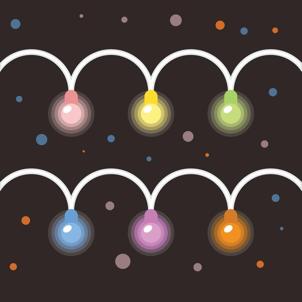 Vector Image Of Glowing Light Bulbs